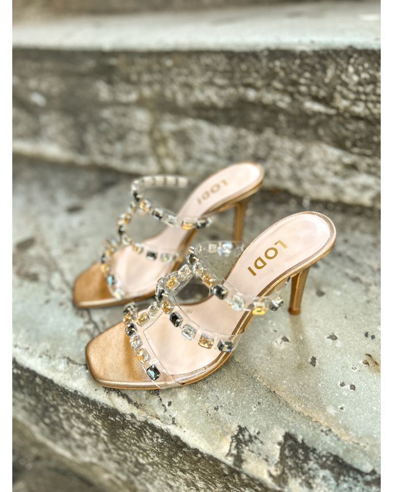 Mules talon bandes transparentes  Selemis - LODI