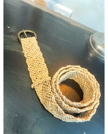 Ceinture raphia cinoloa camel- L'ATELIER DU CROCHET