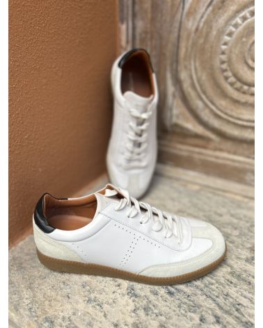 Baskets SOLVEIG cuir crème - MAISON TOUFET