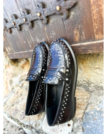 Mocassins ALEX noir verni marron - TORAL