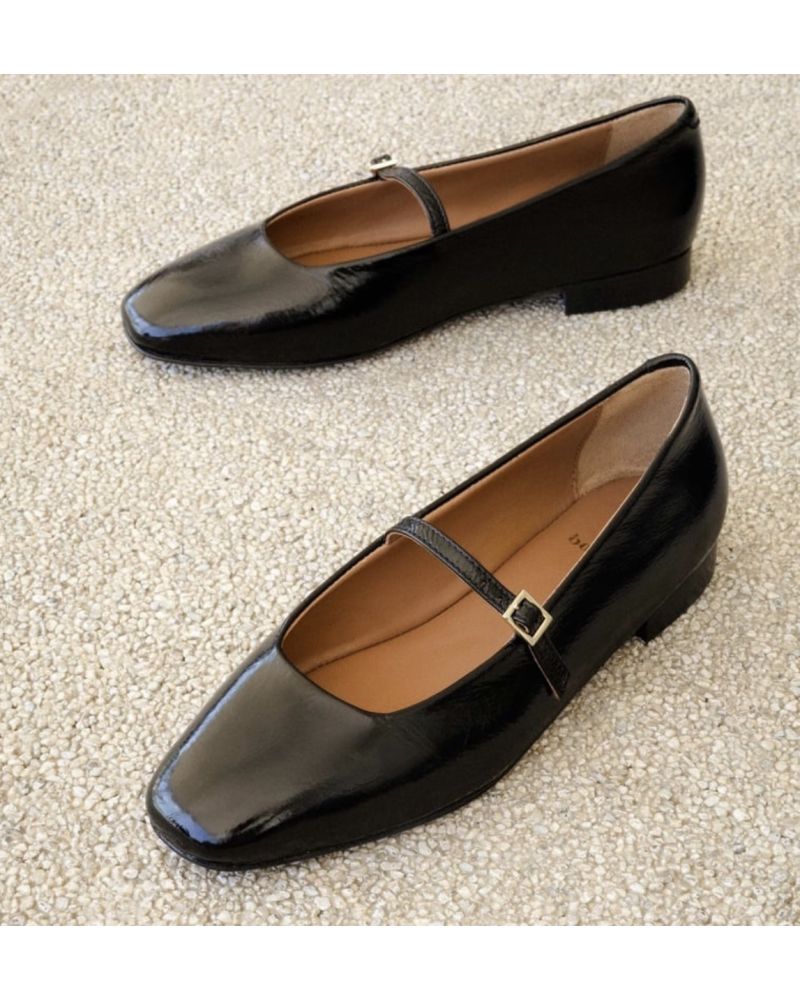 Ballerines MIKIE noir verni - BOBBIES