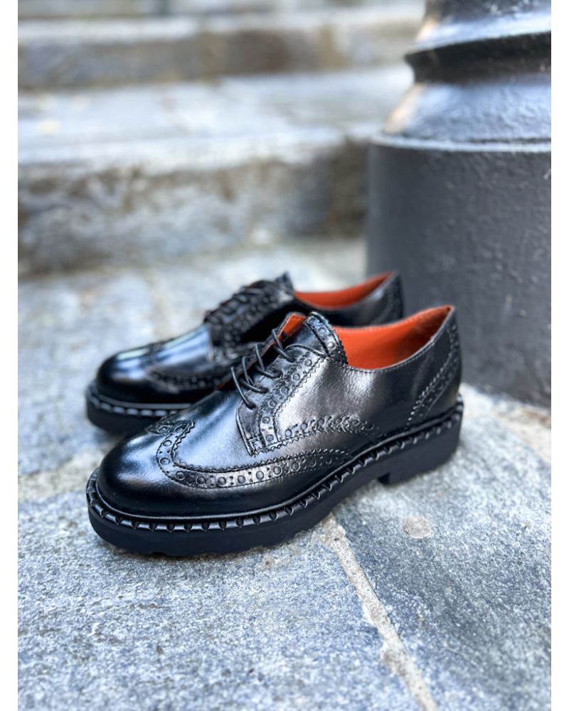 Derbies coutures et débord noires - MJUS