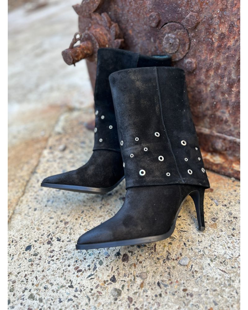 Bottines chaps croute noir - LITTLE LA SUITE