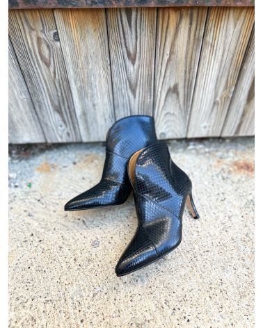 Bottines talon effet python - Toral