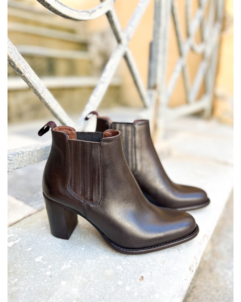 Bottines talons JULIETTE chocolat - MURATTI
