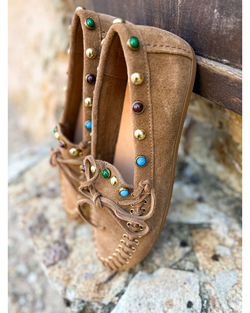 Mocassins indiens camel - BIBILOU