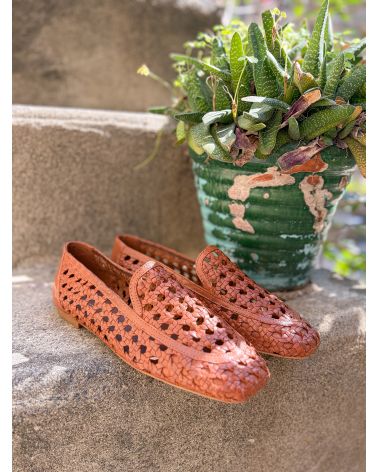 Mocassins cuir tressé  BAIX - UNISA