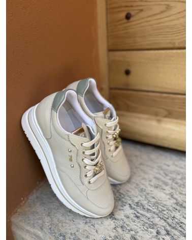 Baskets compensées bijoux crème - NERO GIARDINI