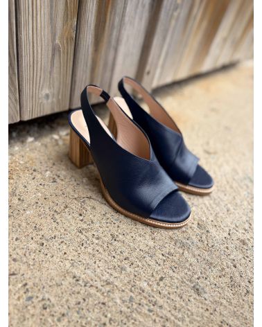 Sandales talon bloc noir - ZINDA