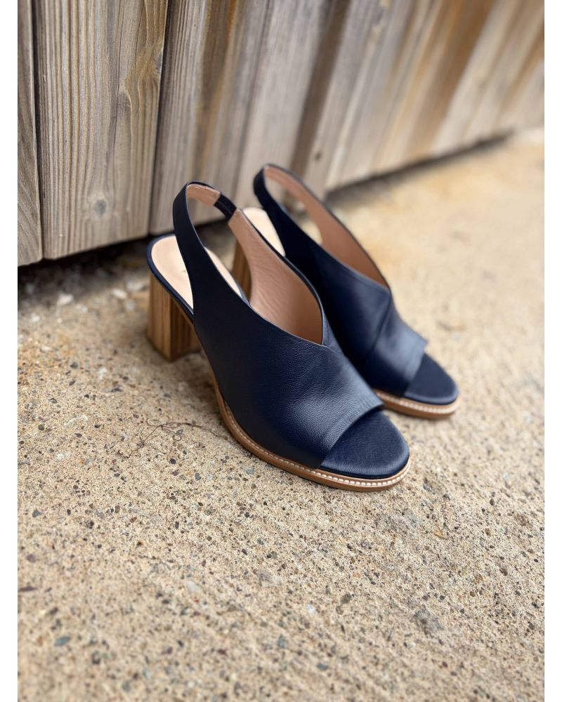 Sandales talon bloc noir - ZINDA