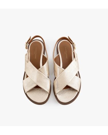 Sandales  AXELLE cuir doré - MAISON TOUFET