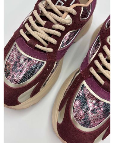 Baskets semelle epaisse bordeaux DALIA - GIO+