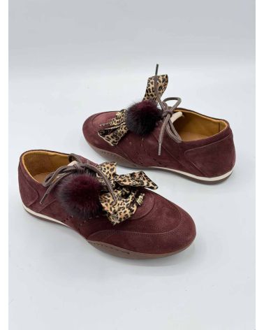 Baskets bordeaux noeud  - MELINE
