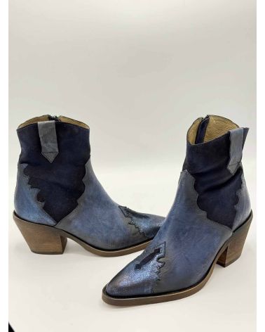 Bottines Santiags bleu jean - LITTLE LA  SUITE