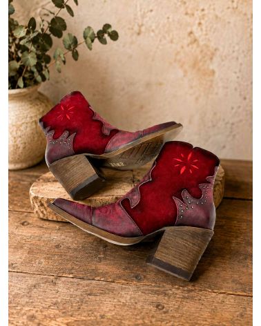 Bottines Santiags rouge 25014 - LITTLE LA  SUITE