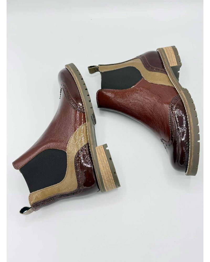 Bottines Chelsea multicolores marron ATALANTE - MKD