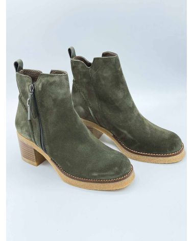 Bottines semelle crêpe kaki vert  ISKIAN - MKD