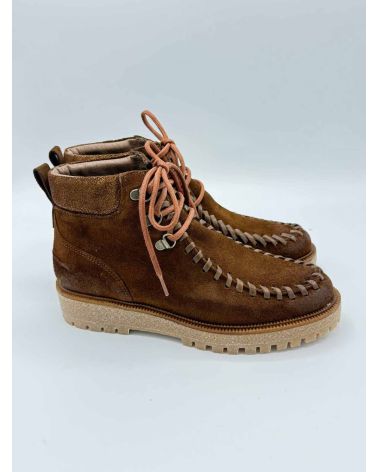 Bottines basses lacées LUISA marron - MINKA