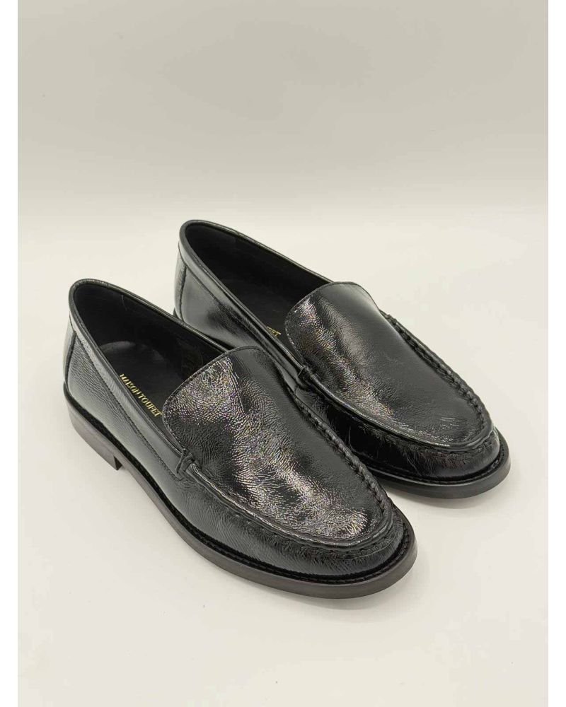 Mocassins noir  CLEMENTINE - MAISON TOUFET
