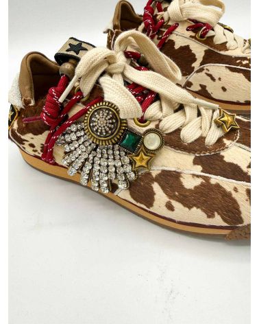 Baskets imprimé vache bijoux -NAN KU