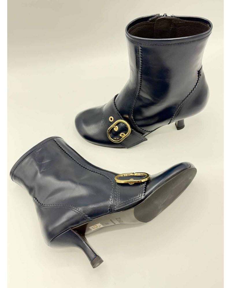 Bottines  richelieu bleu nuit 3626 - ZINDA