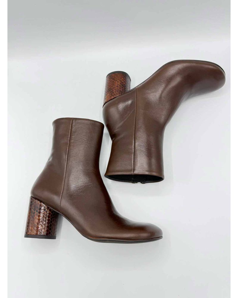 Bottines à talon brandy 3628C/1 - ZINDA
