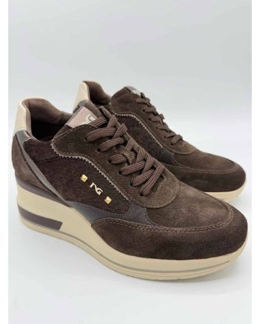 Baskets compensées haut nubuck choco - NERO GIARDINI