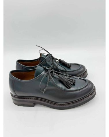 Derbies pompons bleu canard RUYA - MURATTI
