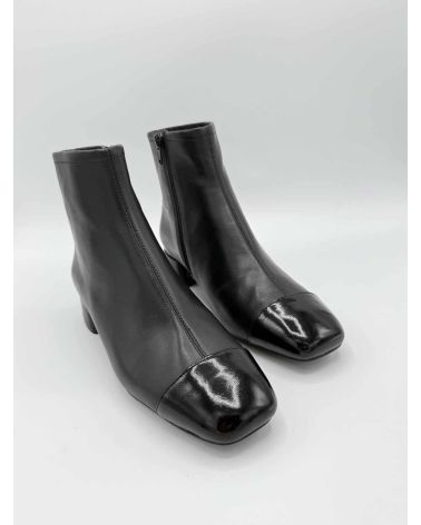 Bottines bi-matière noir JACKIE - UNISA