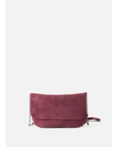Besace souple nubuck bordeaux - BIBA