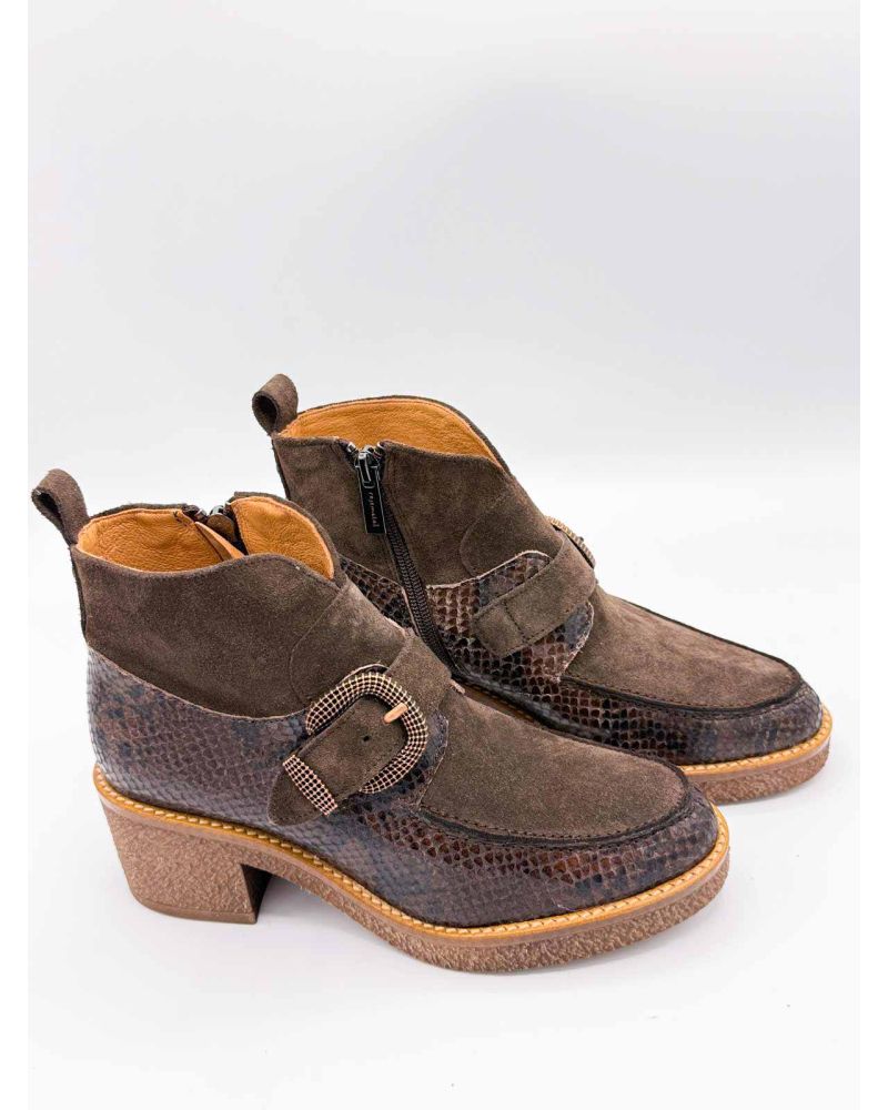 Low boots crepe FELICETO chocolat - ROSE METAL