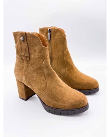 Bottines à talon FELZINS camel  - ROSE METAL