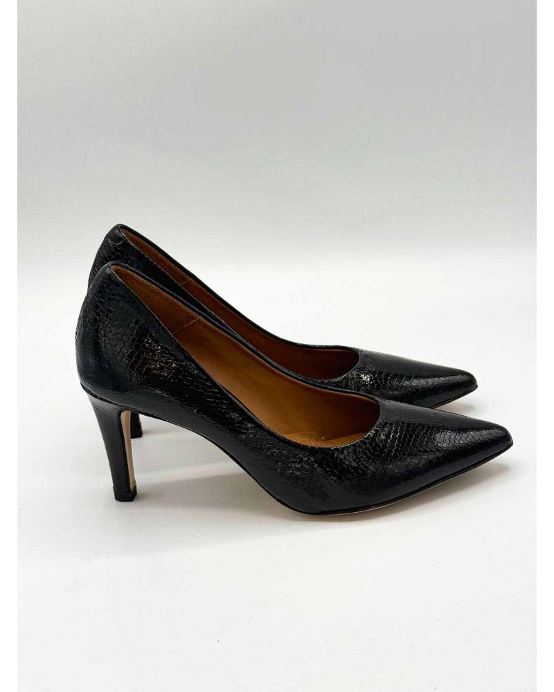 Escarpins cuir effet noir - ZOI