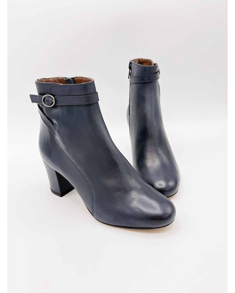 Bottines petit talon bleu marine - ZOI