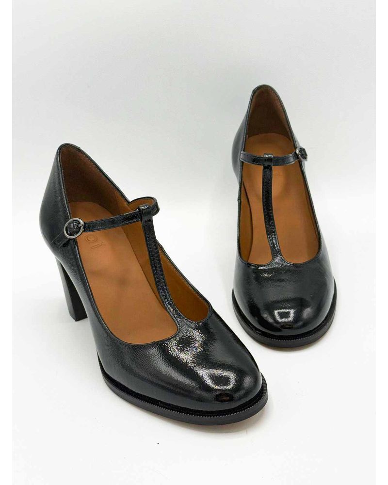 Babies cuir brillant noir - ZOI
