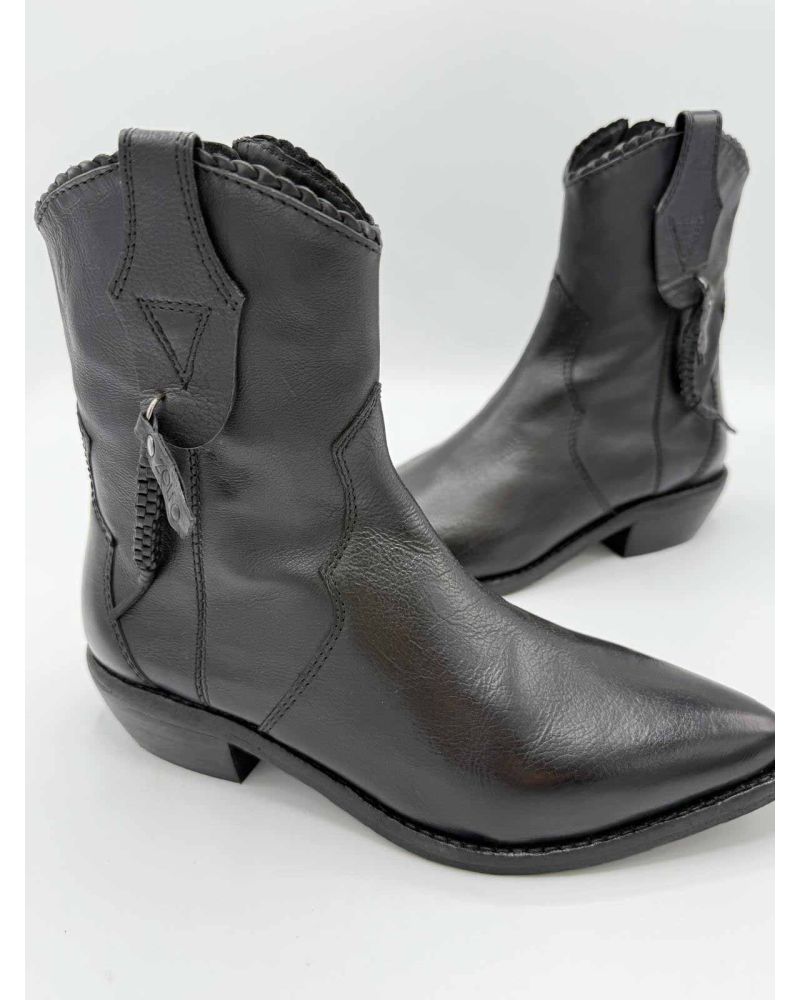 Bottines santiags hautes noir - ZOLFO