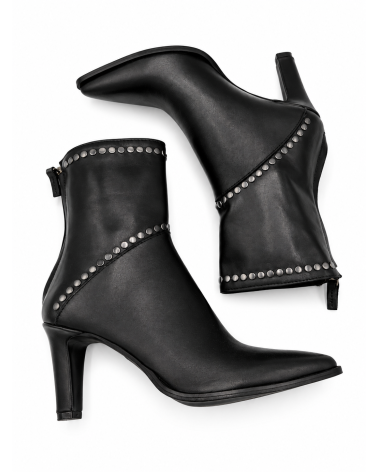 Bottines à talon fin et rivets - MIMMU