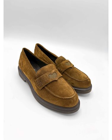 Mocassins coeur nubuck camel - REQINS