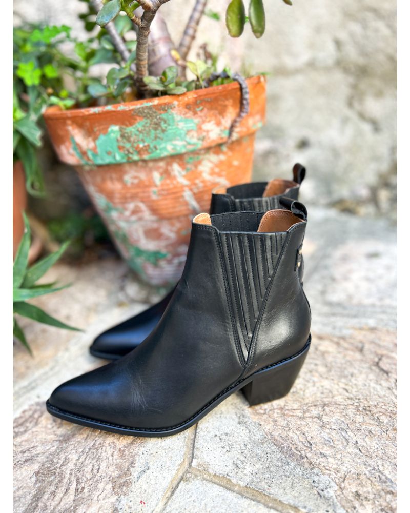 Bottines type santiag CLEO noir - MAISON TOUFET