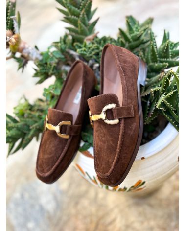 Mocassins en nubuck marron - Bibilou