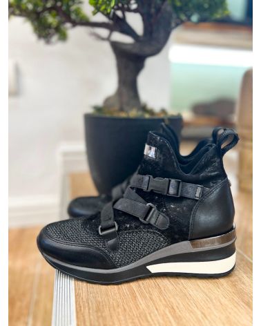 Baskets compensées Jazennes nylon et cuir - ROSEMETAL