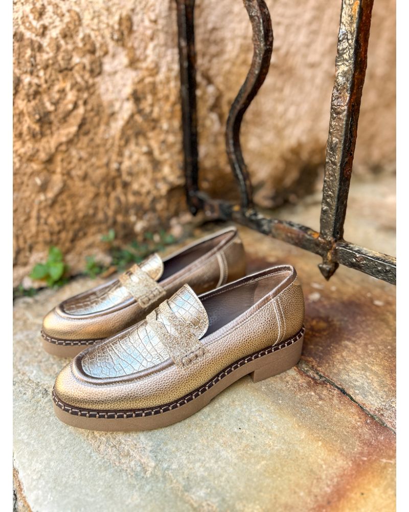 Mocassins cuir doré Arwin - MKD