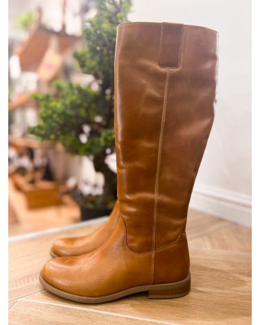 Bottes cuir camel talon plat - MELLOW YELLOW