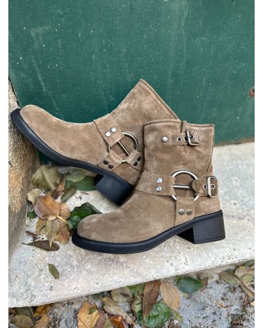 Bottines biker TUCSON nubuck tabac - TORAL