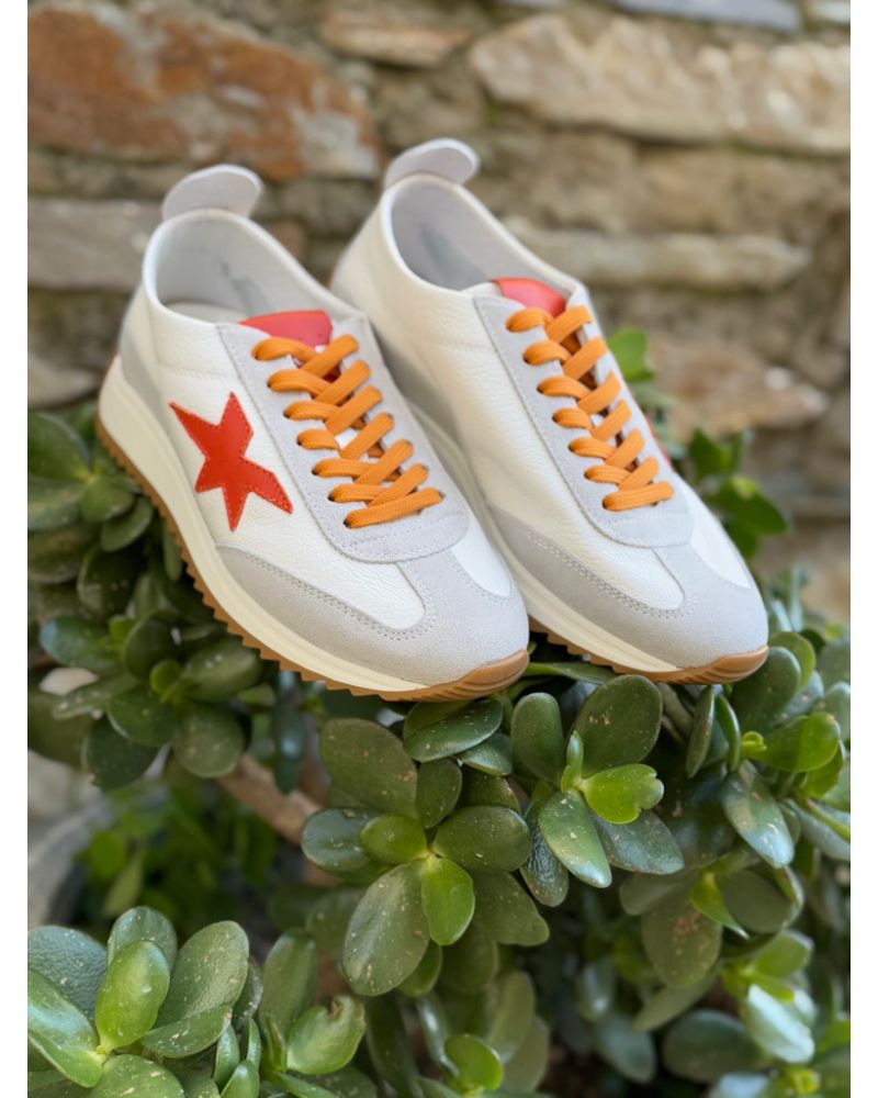 Baskets étoile orange - MELINE