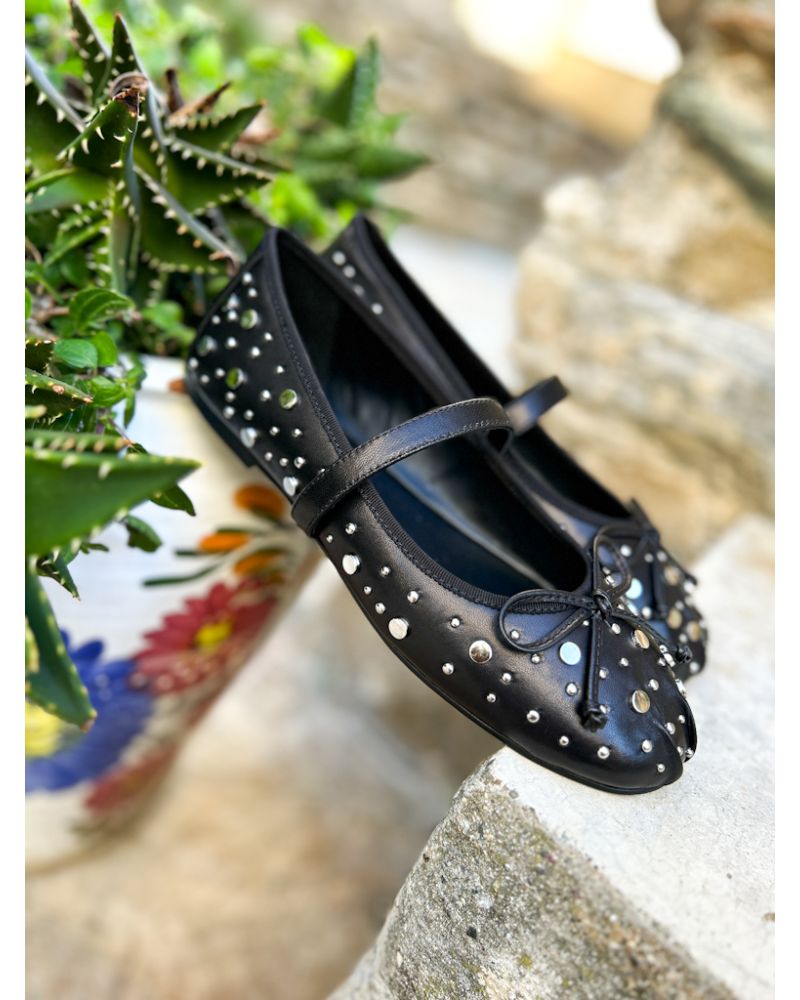 Ballerines noir et rivets Andrea - TORAL