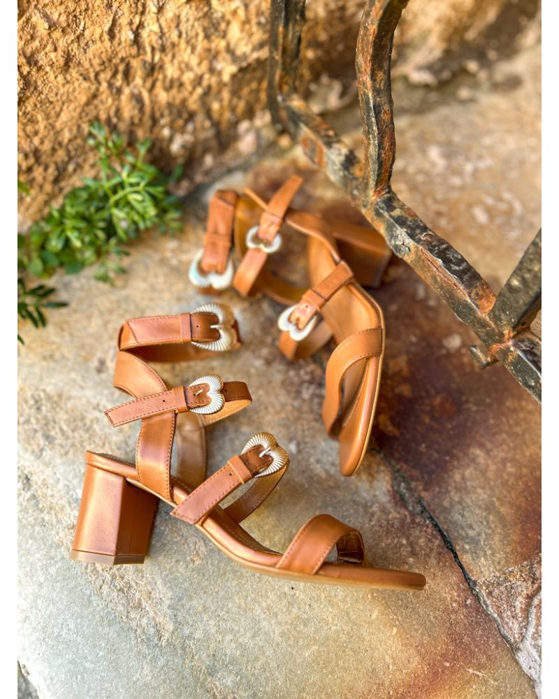 Sandales talon bloc camel Amor - TORAL