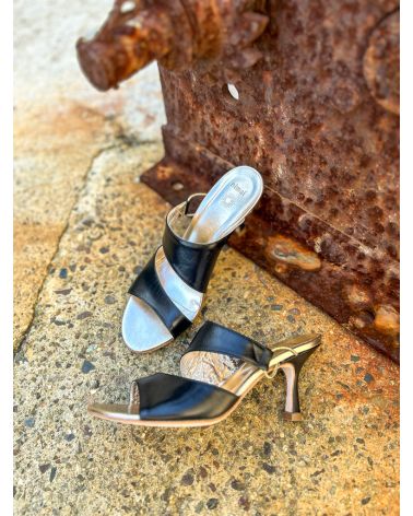 Mules talon fin noir Logao - NIMAL