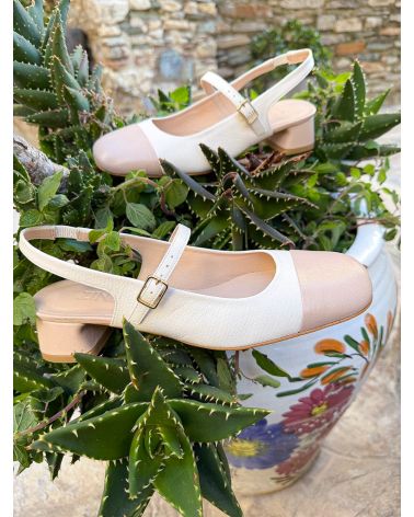 Mules petit talon baby pink - ZINDA