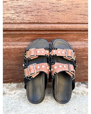 Mules birk noir et marron Marta - TORAL